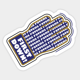 First Down Ravens! Sticker